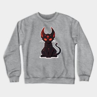 Cute Demon Cat Crewneck Sweatshirt